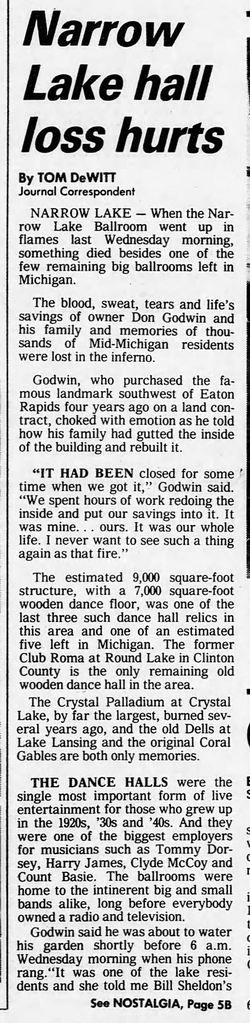 Narrow Lake Ballroom - August 1984 On Blaze